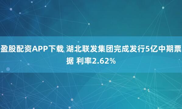 盈股配资APP下载 湖北联发集团完成发行5亿中期票据 利率2.62%